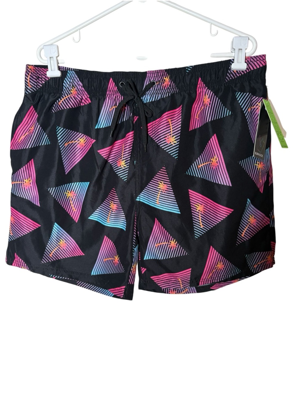 {NWT} Men's BURNSIDE 360 Barbados Swim Trunks Black XL